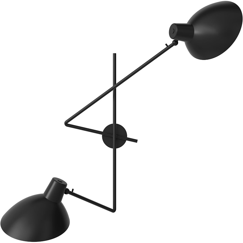 VV Cinquanta Twin Wall Lamp, Black