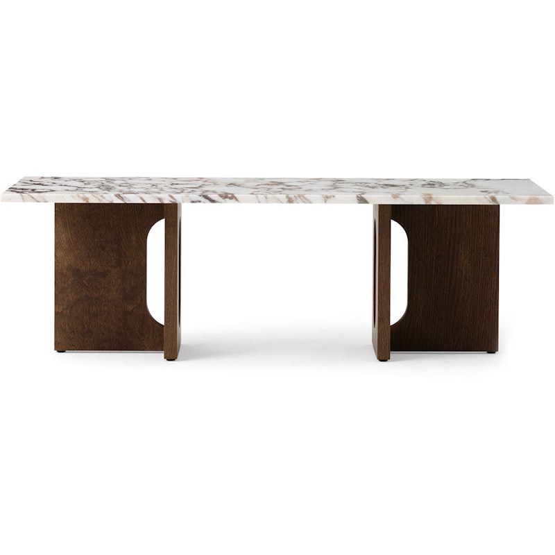 Androgyne Coffee Table, Dark Stained Oak / Calacatta Viola
