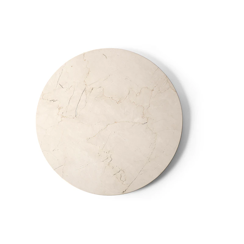 Androgyne Tabletop Ø42 cm, Crystal Rose Marble