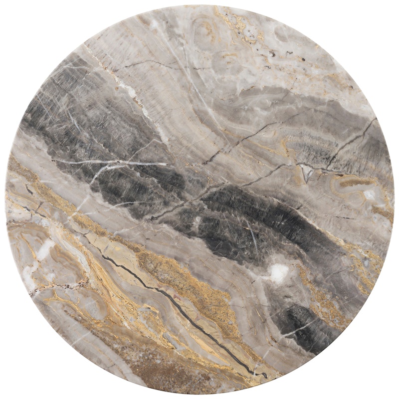 Androgyne Tabletop Ø42 cm, Grey Galaxy Marble