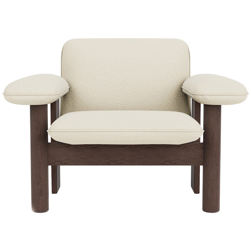 Brasilia Armchair Low Back, Dark Stained Oak / Baru 0200 White