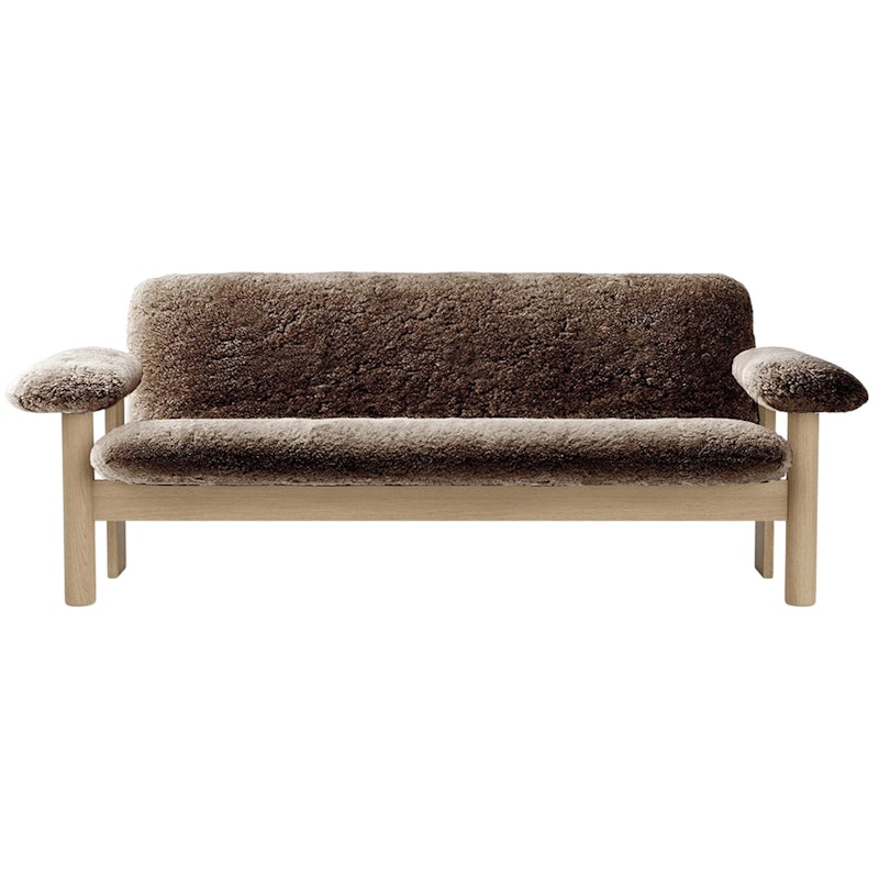 Brasilia 2-Seater Sofa, Oak / Sheepskin Sahara