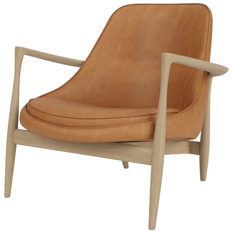 Elizabeth Armchair, Natural Oak / Dunes Cognac Leather