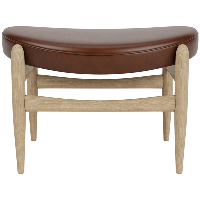 Elizabeth Footstool, Natural Oak / Dakar Brown Leather