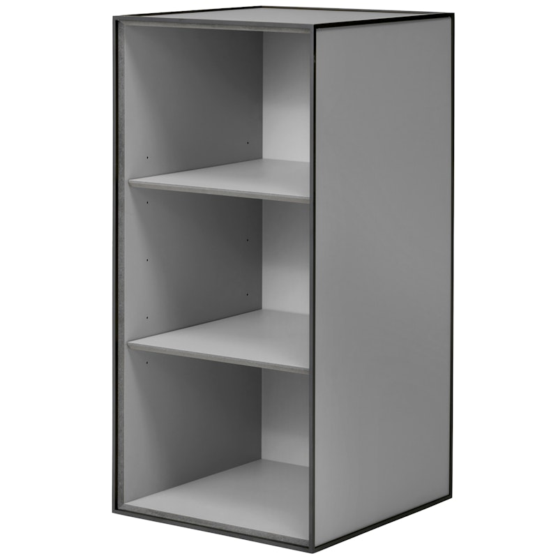 Frame 70 Side Table With 2 Shelves, Dark Grey
