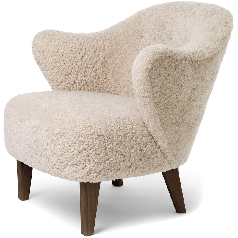 Ingeborg Lounge Chair, Sheepskin Moonlight / Dark Stained Oak