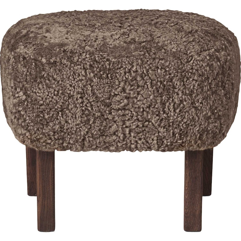 Ingeborg Footstool, Sheepskin Sahara / Dark Stained Oak