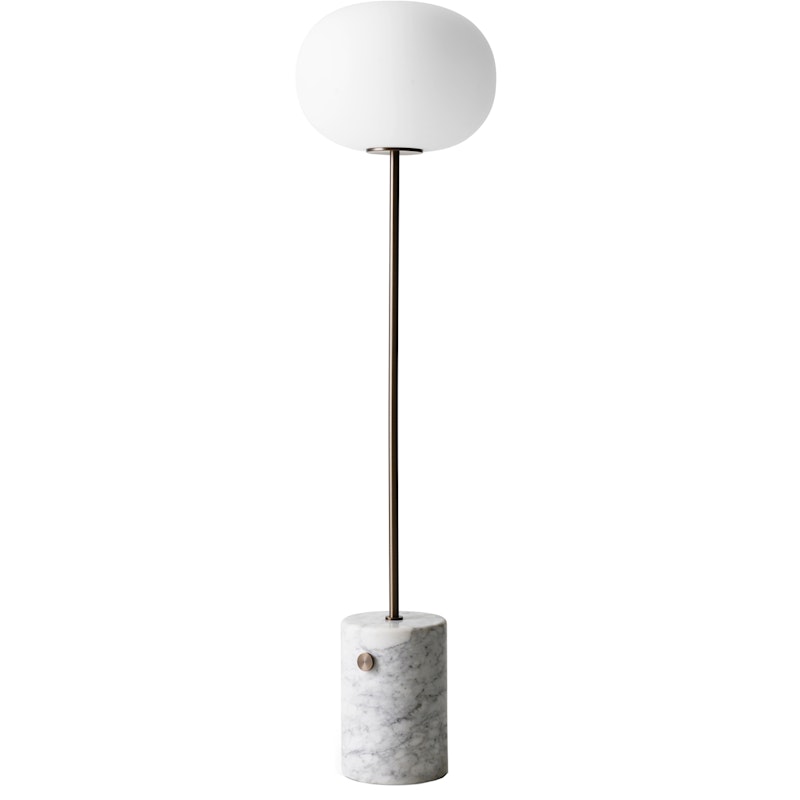 JWDA Floor Lamp, White Marble / Bronzed Brass