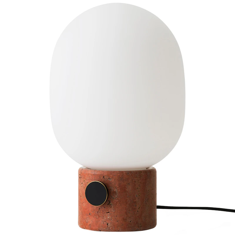 JWDA Table Lamp, Red Travertine