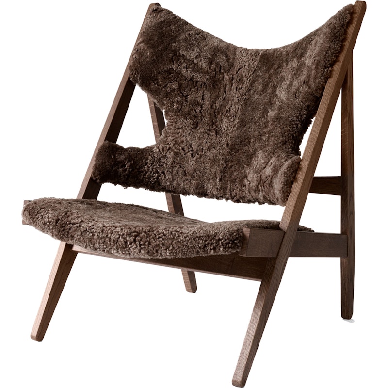 Knitting Lounge Chair, Dark Stained Oak / Sheepskin Drake 20