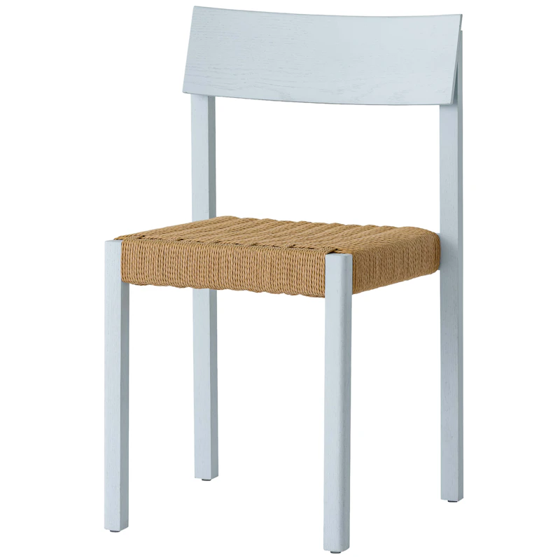 Mauro Chair, Linen Blue Oak / Paper Cord
