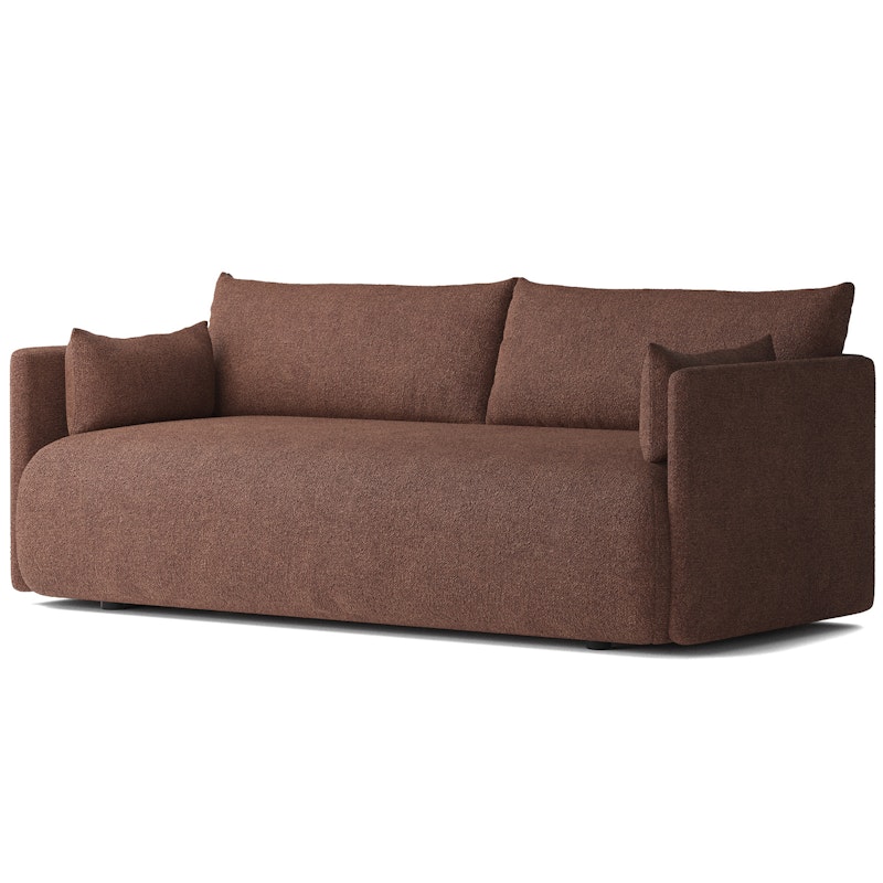 Offset 2-seater Sofa, Bouclé Bordeaux