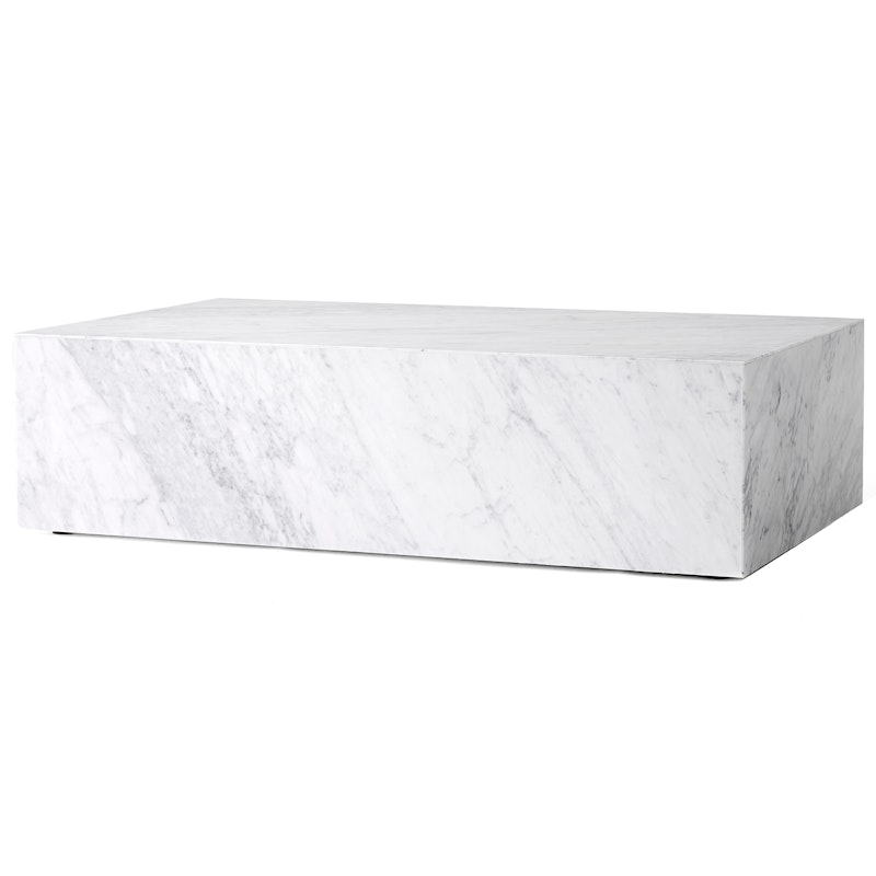 Plinth Low Coffee Table 100x60 cm, Carrara Marble