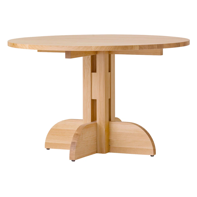 Puffin Dining Table Ø120 cm, Solid Natural Oak