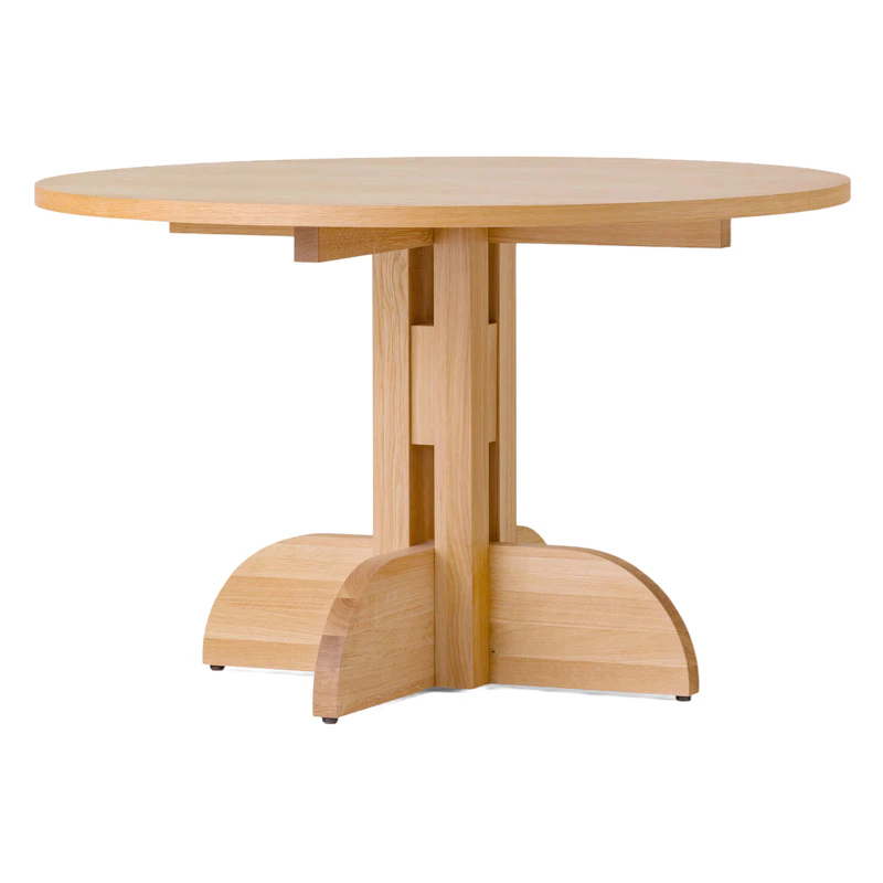 Puffin Dining Table Ø120 cm, Oak Veneer