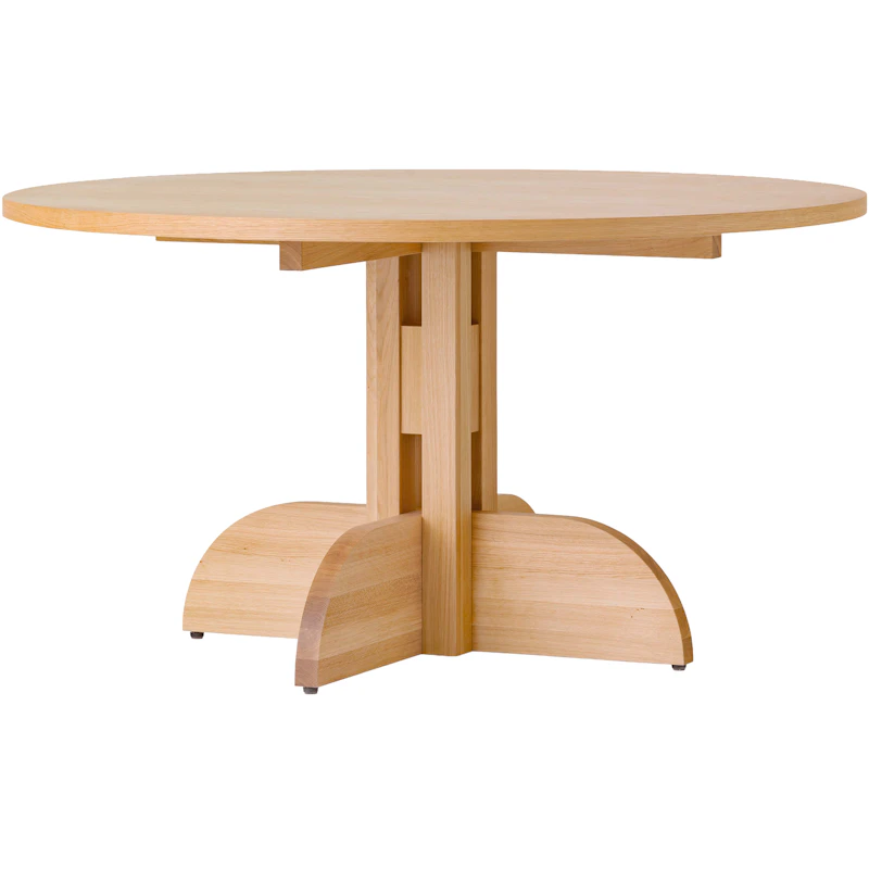Puffin Dining Table Ø140 cm, Oak Veneer