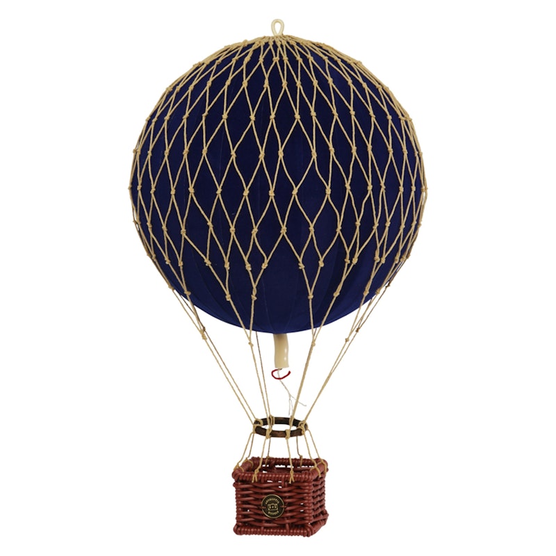 Travels Light Air Balloon Velvet Ø18 cm, Blue