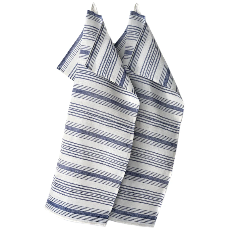 Gästabud Towel Linen 50x70 cm 2-pack, Marine