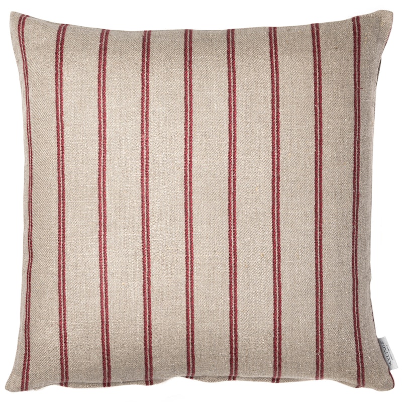 Linåker Cushion Cover 43x43 cm, Red / Natural