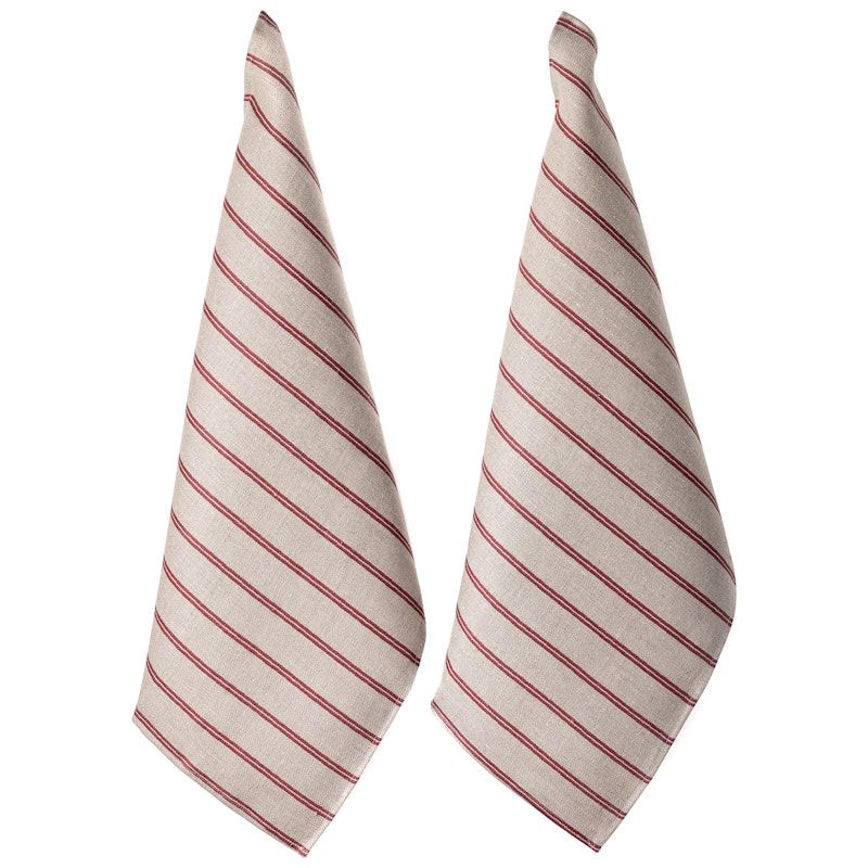 Linåker Kitchen Towel 50x70 cm 2-pack, Red