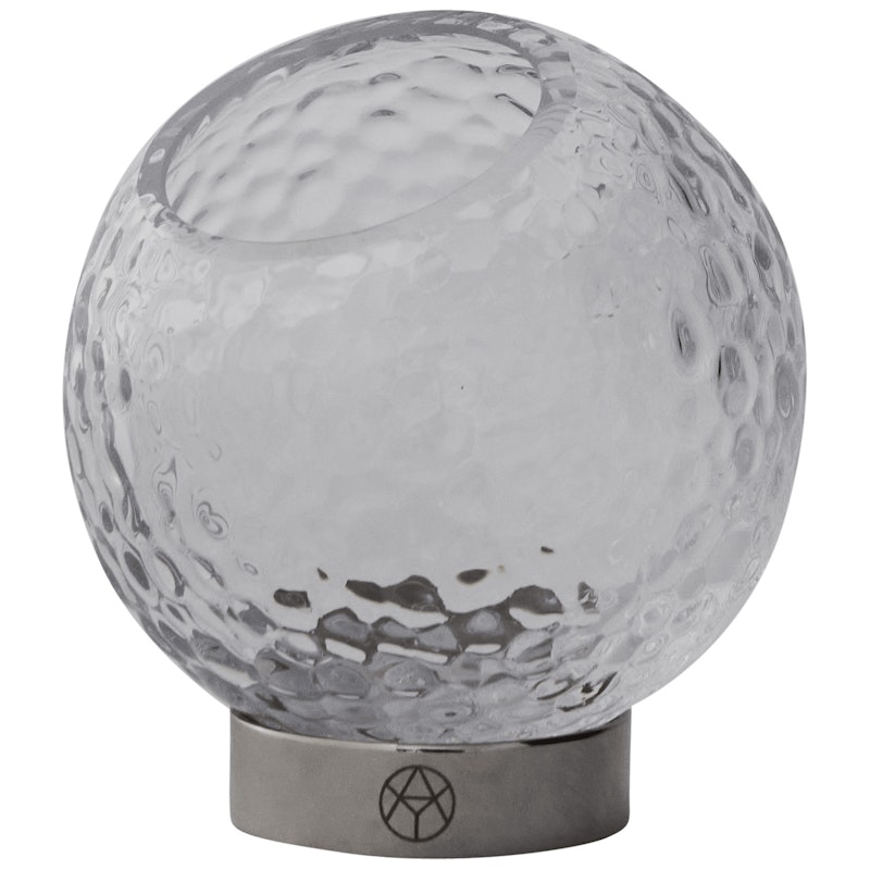 Globe Bubbles Vase Ø21 cm, Clear /  Silver