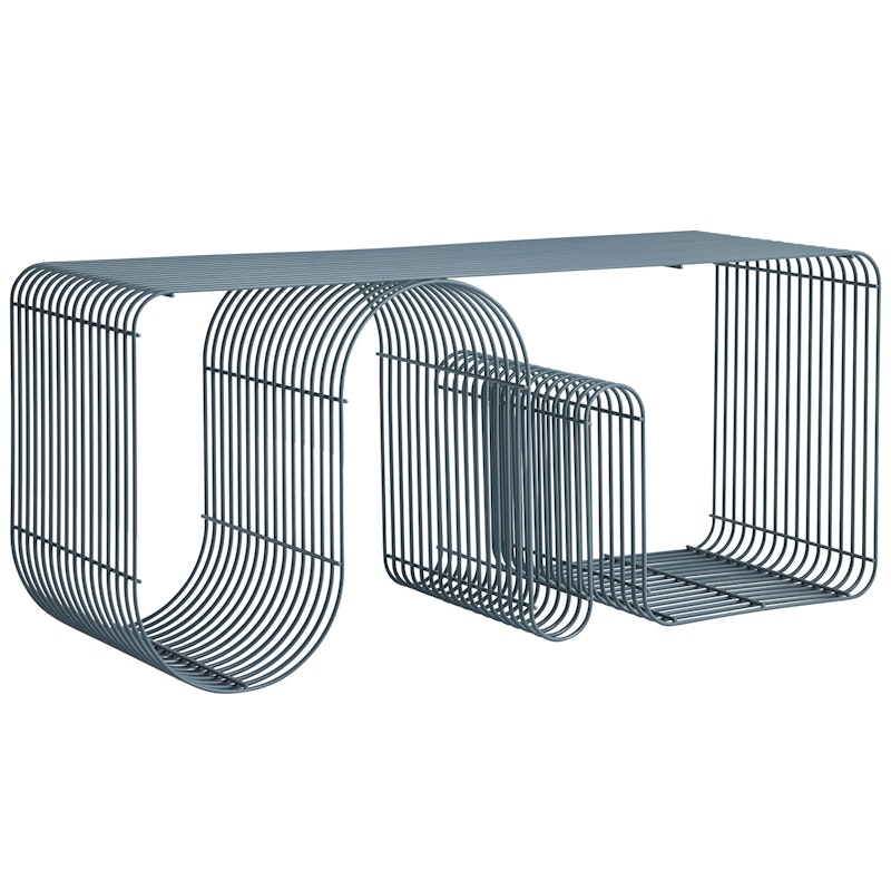 Curva Bench, Dusty Blue