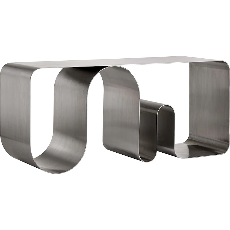 Curva Solid Bench, Silver