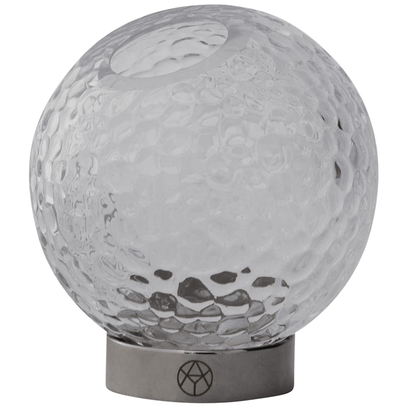 Globe Bubbles Vase Ø10 cm, Clear / Silver