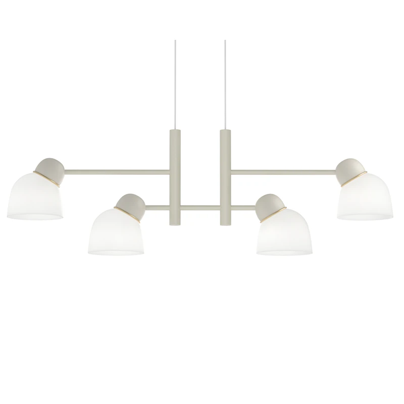 Bird Pendant Linear 119 cm, Opal / Sand