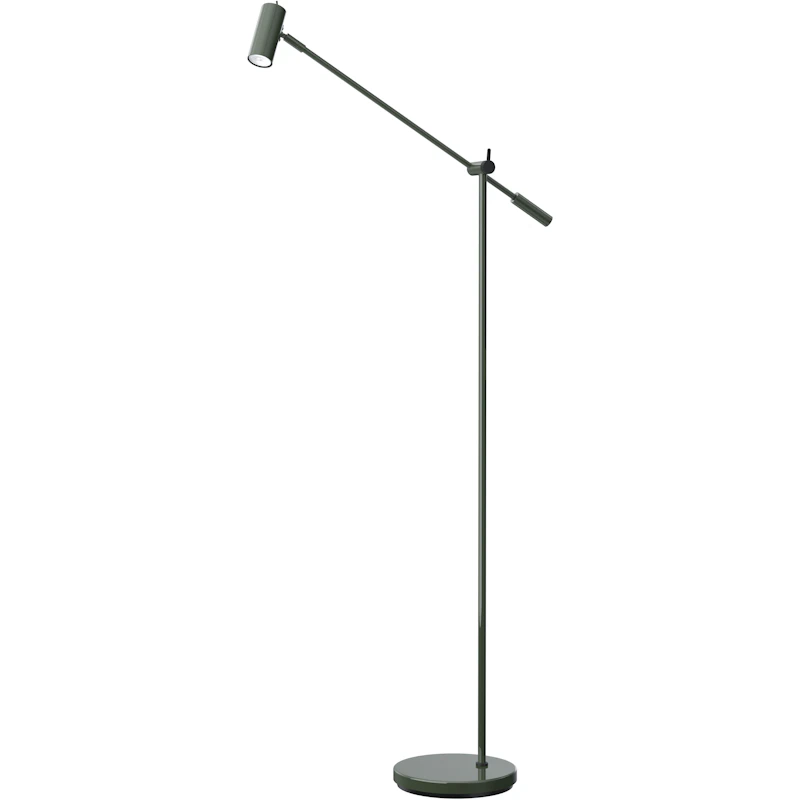Cato Floor Lamp, Forest Green / Matte Black
