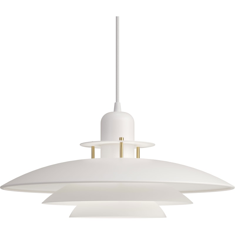 Primus I Pendant 430 mm, Matte White / Brass