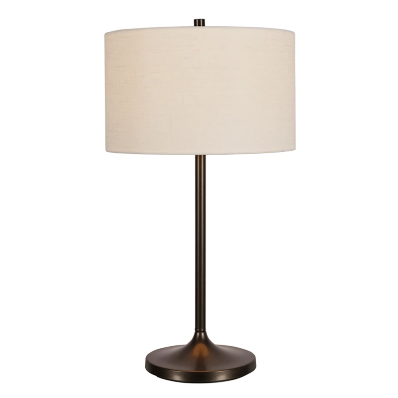 Soft Table Lamp, Metallic Bronze / Linen White