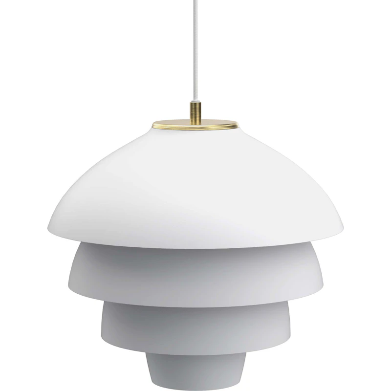 Valencia Pendant Ø42, Flat White / Brass
