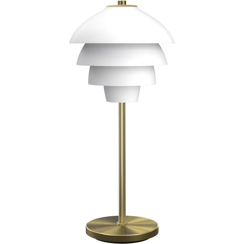 Valencia Table Lamp, Flat White / Brass