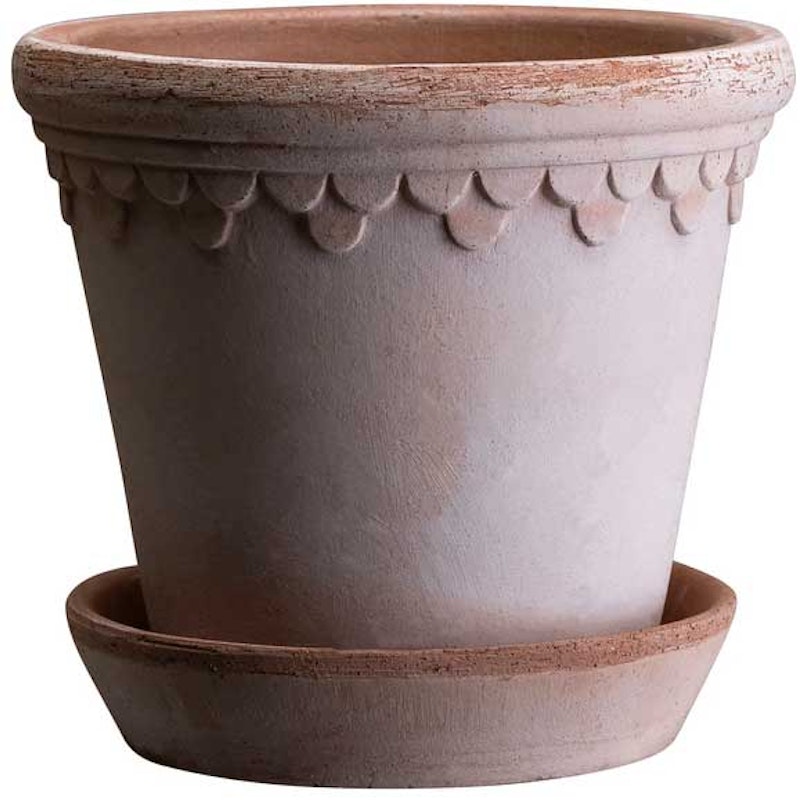 Copenhagen Pot With Saucer 10 cm, Raw Pink