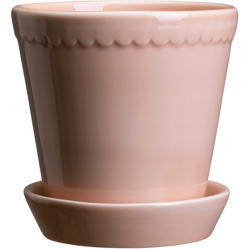 Helena Pot With Saucer 16 cm, Quartz Rose