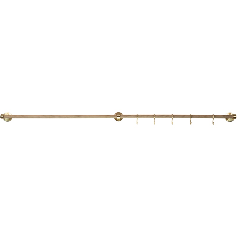 Aveny Extension Rod 600 mm, Oak / Untreated Brass