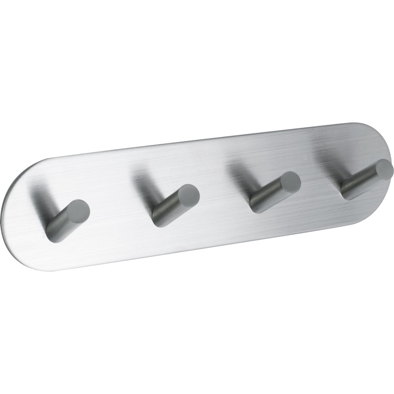 Base 100 Hook 4 Hooks, Matte Brushed Stainless steel