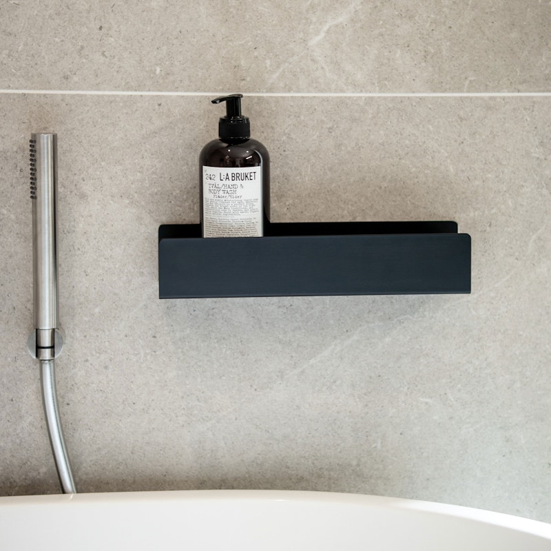 Modern black shower shelf ISLA 30 cm, offers mensola doccia, Duschregal 70cm, Regal aus Metall, bathroom