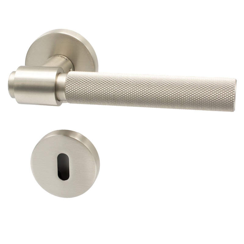 Helix 200 Euro Standard Door Handle With Keyhole, Stainless Look