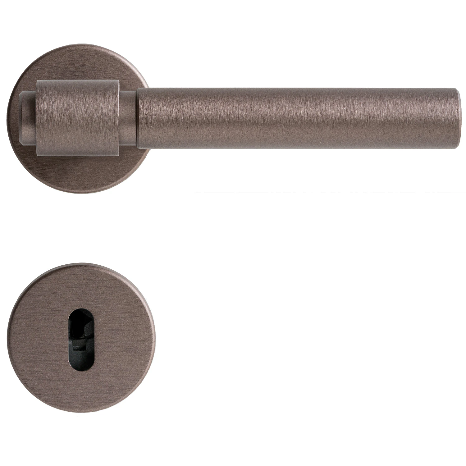Helix 200 Plain Door Handle, Dark Bronze | RoyalDesign.co.uk