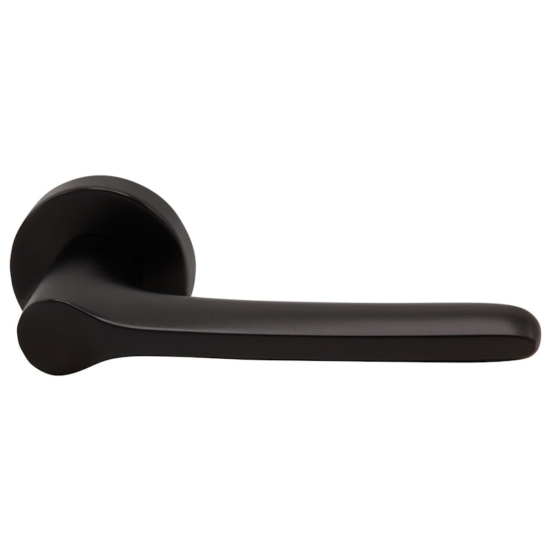 Sintra Door Handle With Keyhole, Matt Black