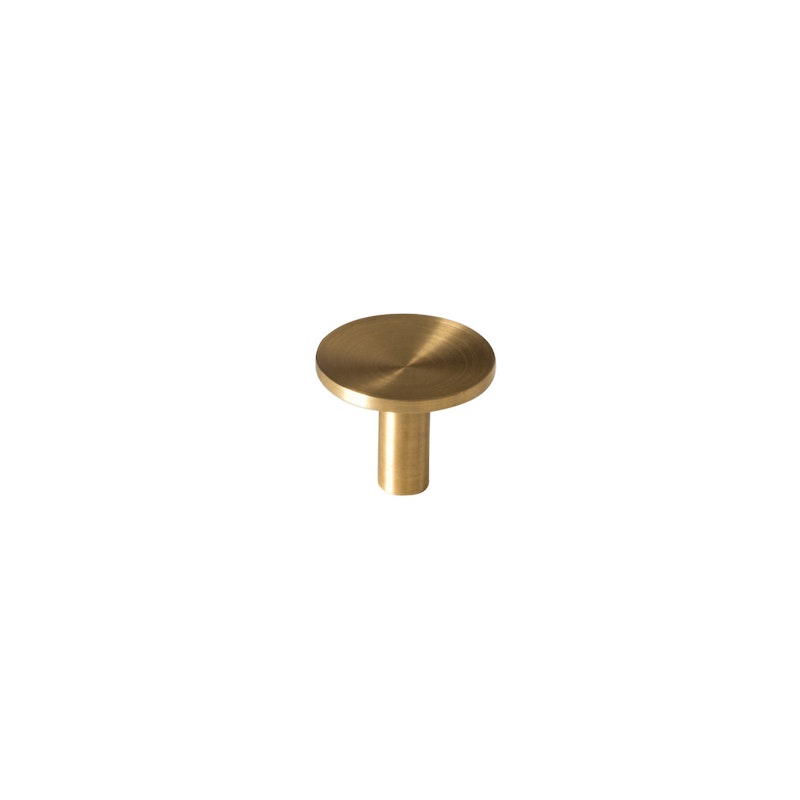 Sture 28 Knob, Brushed Untreated brass