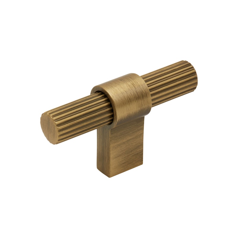 T Helix Stripe Knob, Antique bronze