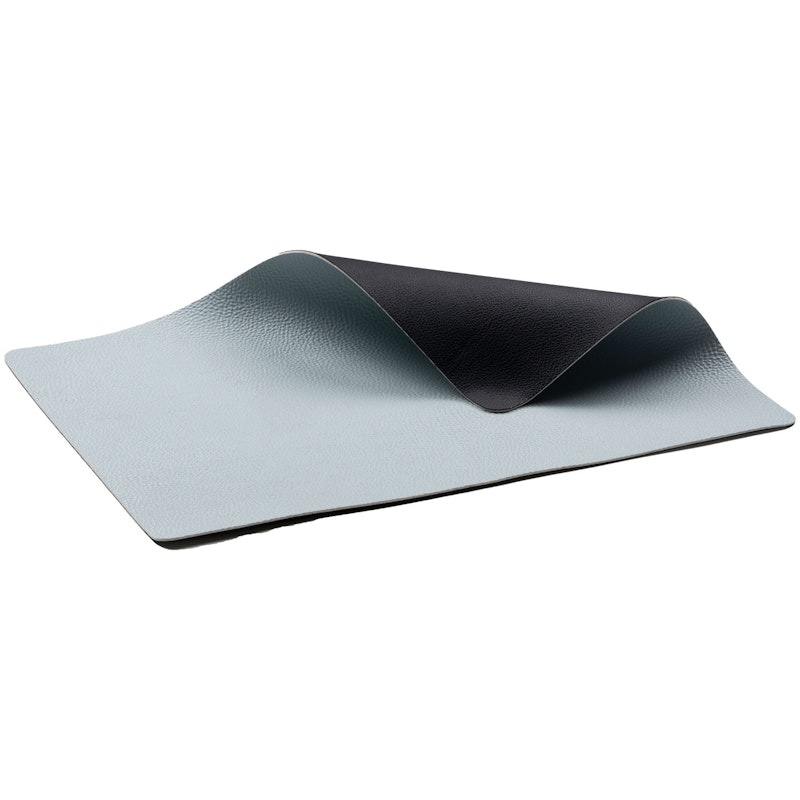 Reversible Table Mat 4-pack, Light Blue/Black