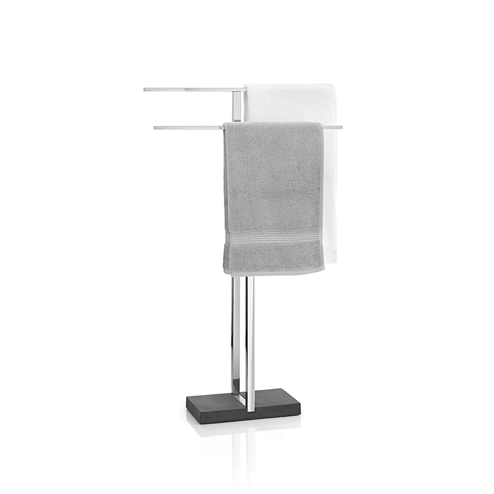 Menoto Towel holder 50 cm, Polished from Blomus | RoyalDesign.co.uk