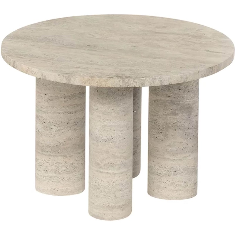 Volos Side Table Ø52, Travertine