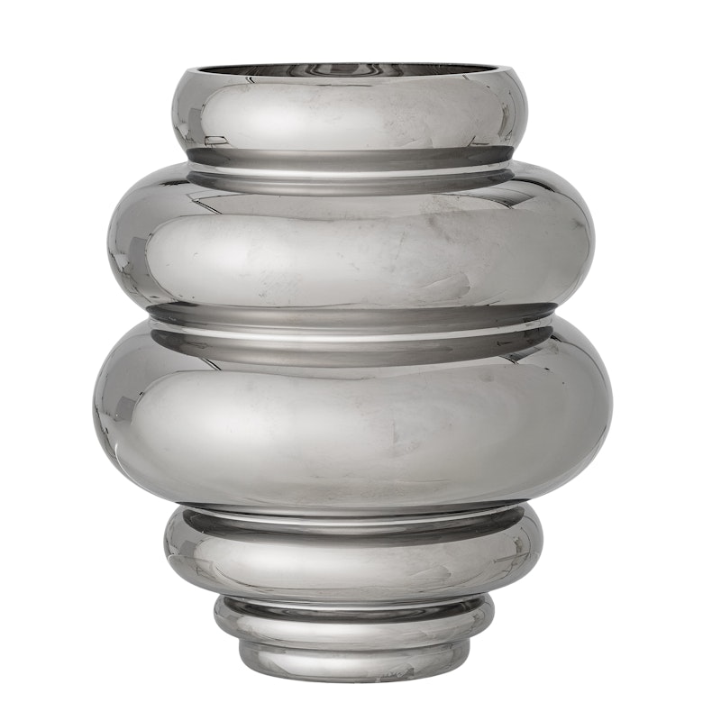 Zorya Glass Vase 24 cm, Silver