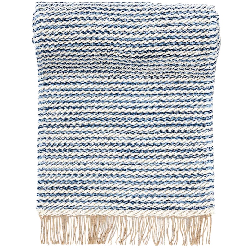 Rösö Table Runner 40x140 cm, Blue/White / Jute