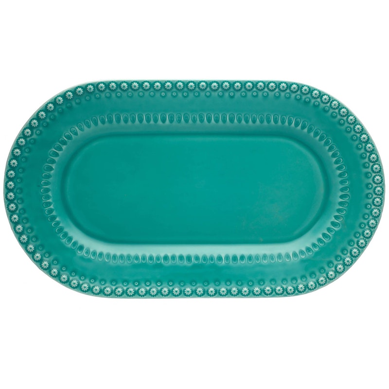 Fantasy Serving Plate 45 cm, Turquoise
